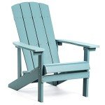 Blue Adirondack Chair with Deep Seating and Wide Arms