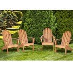 Tangkula Acacia Wood Adirondack Chair, Natural