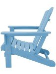 Folding Adirondack Chair - Light Blue, All-Weather