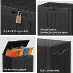 Waterproof 30 Gallon Outdoor Storage Deck Box
