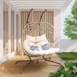 NOBLEMOOD Two-Person Outdoor Egg Swing Chair