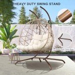 NOBLEMOOD Two-Person Outdoor Egg Swing Chair