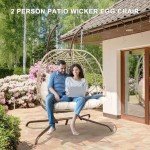 NOBLEMOOD Two-Person Outdoor Egg Swing Chair