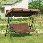 MCombo 3-Person Outdoor Swing Chair with Canopy