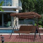MCombo 3-Person Outdoor Swing Chair with Canopy