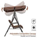 MCombo 3-Person Outdoor Swing Chair with Canopy