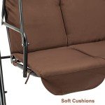 MCombo 3-Person Outdoor Swing Chair with Canopy