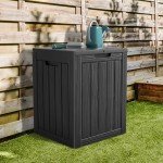 Waterproof 30 Gallon Outdoor Storage Deck Box