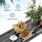 55-Inch Black Outdoor Bar Table for Patio