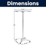 Aluminum Round Patio Bar Height Table – 23.75