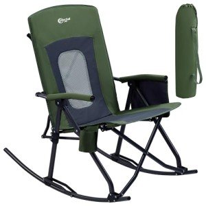 Oversized Folding Rocking Camping Chair - Green