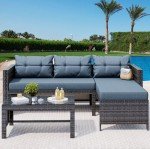 Vongrasig 3-Piece Outdoor Wicker Patio Set