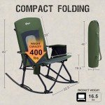 Oversized Folding Rocking Camping Chair - Green