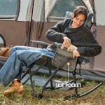 Grey Folding Rocking Chair for Indoor and Outdoor