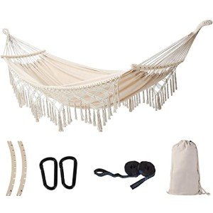 Double Hammock Swing Chair for Patio & Garden
