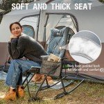 Grey Folding Rocking Chair for Indoor and Outdoor