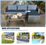 Vongrasig 3-Piece Outdoor Wicker Patio Set
