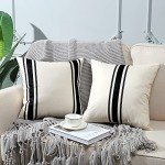 2 Outdoor Waterproof Decorative Pillow Covers - Black