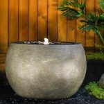 Large Round Outdoor Water Fountain with Lights