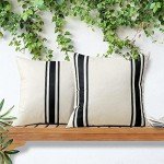 2 Outdoor Waterproof Decorative Pillow Covers - Black
