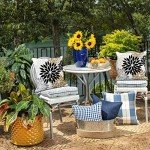 Set of 2 Floral Outdoor Pillow Covers 18x18