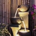 Supmix 37.4” Outdoor LED Water Fountain