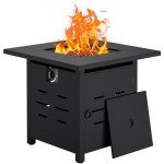 Walsunny 28" Square Outdoor Propane Fire Pit