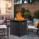 Walsunny 28" Square Outdoor Propane Fire Pit