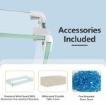 Rectangular Propane Fire Pit Table - 50,000 BTU