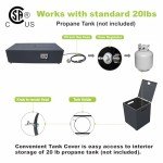 Rectangular Propane Fire Pit Table - 50,000 BTU