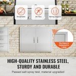 Stainless Steel BBQ Double Access Door 31"x24