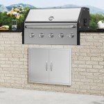 Stainless Steel BBQ Double Access Door 31"x24