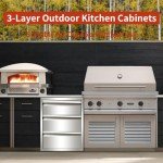 Stainless Steel Triple BBQ Drawers for Outdoor Kitchens
