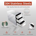 Stainless Steel Triple BBQ Drawers for Outdoor Kitchens