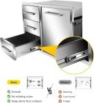 Outdoor Kitchen Triple Drawer Combo with Handles