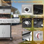 3-Burner Stainless Steel Gas Grill for Outdoors