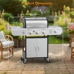 3-Burner Stainless Steel Gas Grill for Outdoors