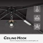 COOSHADE 8'x5' Outdoor BBQ Gazebo Canopy with Lights