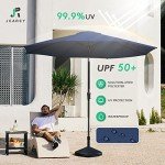 9FT Navy Blue Patio Umbrella with Tilt & Crank