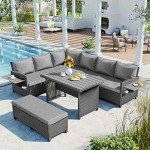 Merax 5-Piece Grey Outdoor Patio Furniture Set