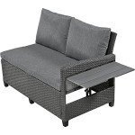 Merax 5-Piece Grey Outdoor Patio Furniture Set