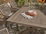 Beach Front Outdoor Dining Table with Umbrella Option