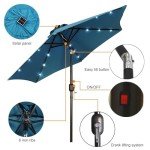 Blissun 7.5ft Solar LED Light Patio Umbrella