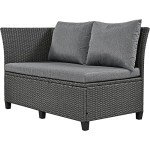 Merax 5-Piece Grey Outdoor Patio Furniture Set