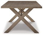 Beach Front Outdoor Dining Table with Umbrella Option