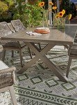 Beach Front Outdoor Dining Table with Umbrella Option
