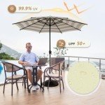 9FT Lyon Outdoor Patio Umbrella with Tilt & Crank