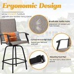 Shintenchi Outdoor Swivel Bar Stools Set of 2