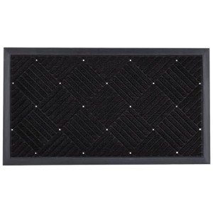 Stylish Heavy-Duty Outdoor Rubber Doormat 17x29.5