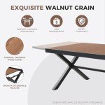 9-Piece Brown Wicker Outdoor Dining Set